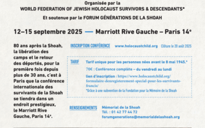 35e RENCONTRE INTERNATIONALEDES SURVIVANTS DE LA SHOAHET DESCENDANTS
